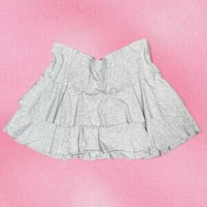 basic grey tiered‎  ruffled skirt, perfect basic and good for layering